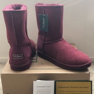 LL Bean Wicked Good Shearling Boots Mid Height